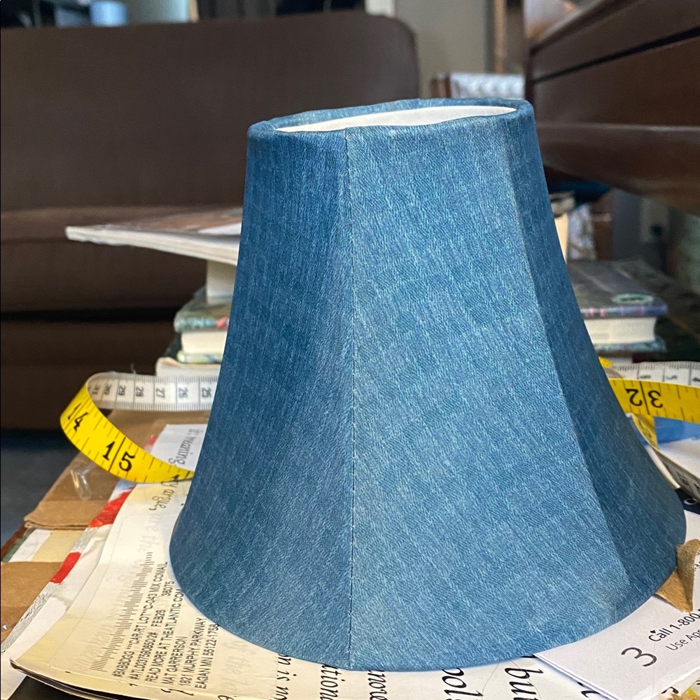Blue, Subtle Patterned Lampshade